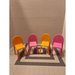 Barbie Dream House Orange Pink Chairs